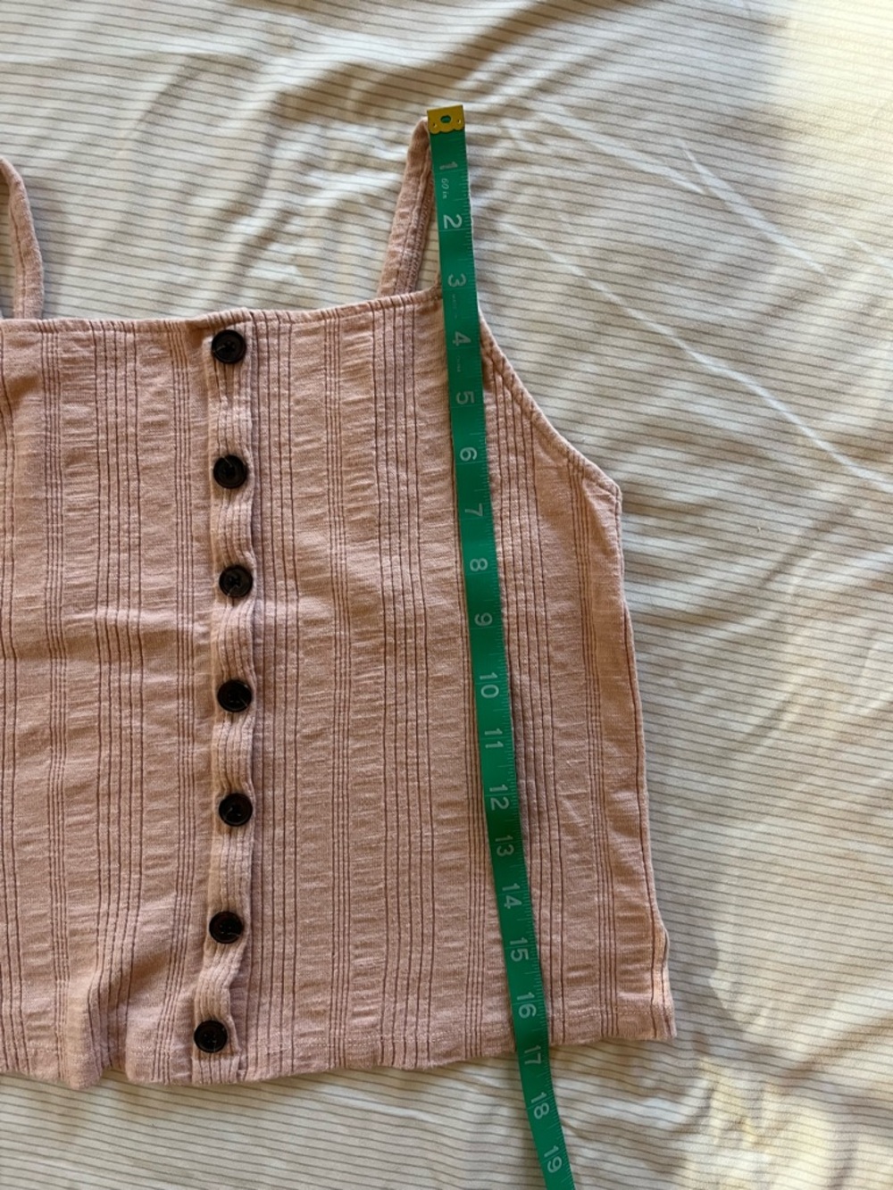 Cottagecore cottonblend American Eagle crop tank, soft pink - Picture 6 of 7